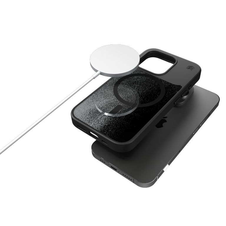 STM รุ่น Relax Sand MagSafe - เคส iPhone 15 Pro Max - สี Black/Grey