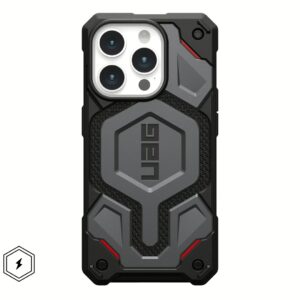 UAG รุ่น Monarch Pro - เคส iPhone 15 Pro - สี Kevlar Silver