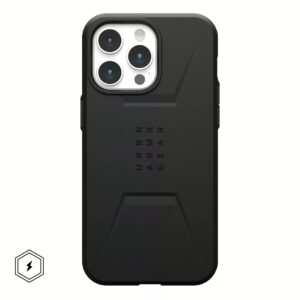 UAG รุ่น Civilian MagSafe - เคส iPhone 15 Pro Max - สี Black