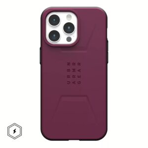 UAG รุ่น Civilian MagSafe - เคส iPhone 15 Pro Max - สี Bordeaux