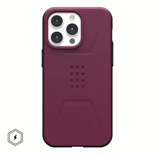 UAG รุ่น Civilian MagSafe - เคส iPhone 15 Pro Max - สี Bordeaux