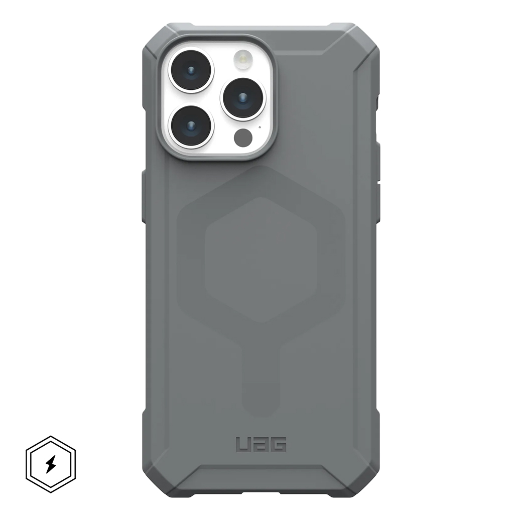 UAG รุ่น Essential Armor MagSafe - เคส iPhone 15 Pro Max - สี Silver
