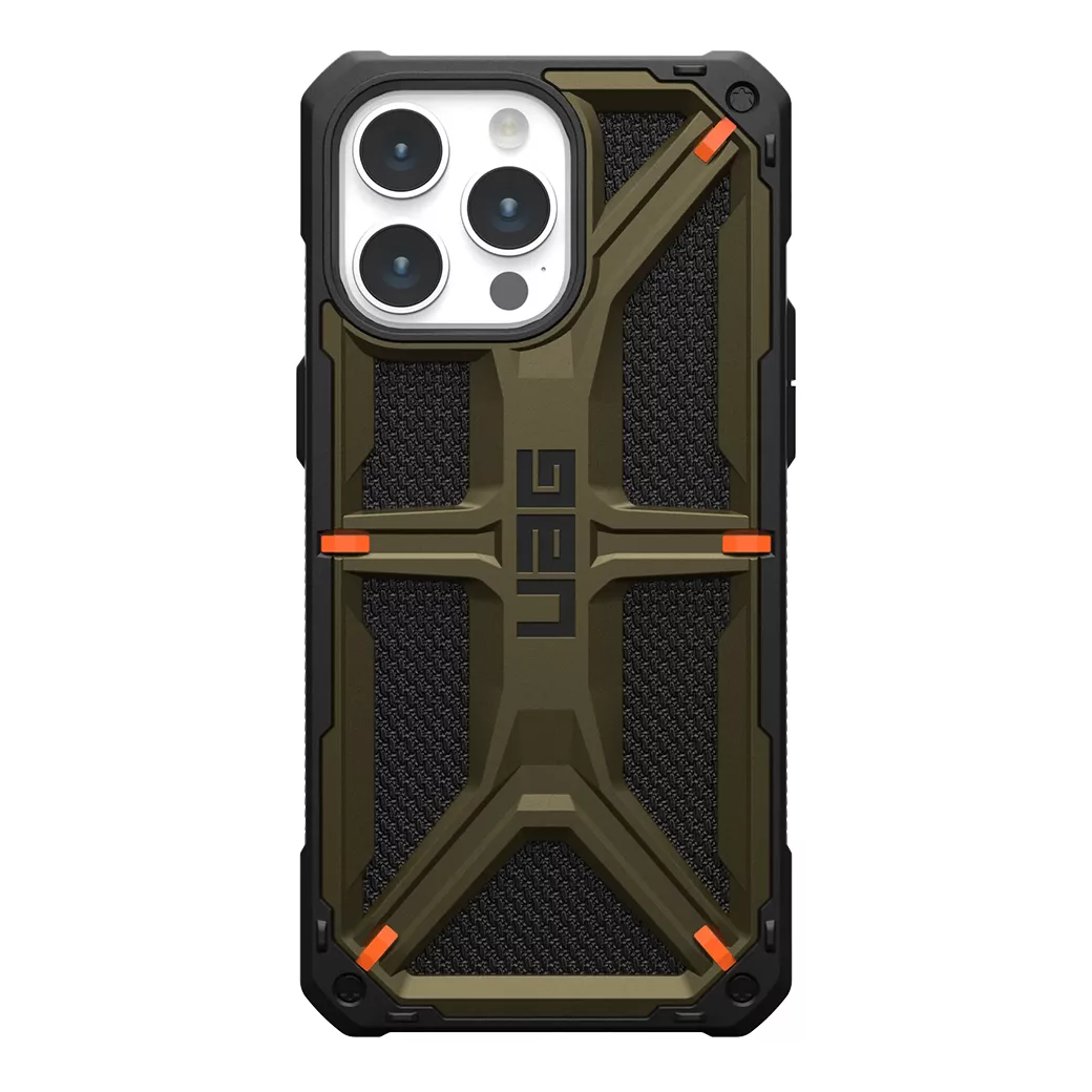 UAG รุ่น Monarch - เคส iPhone 15 Pro Max - สี Kevlar Element Green