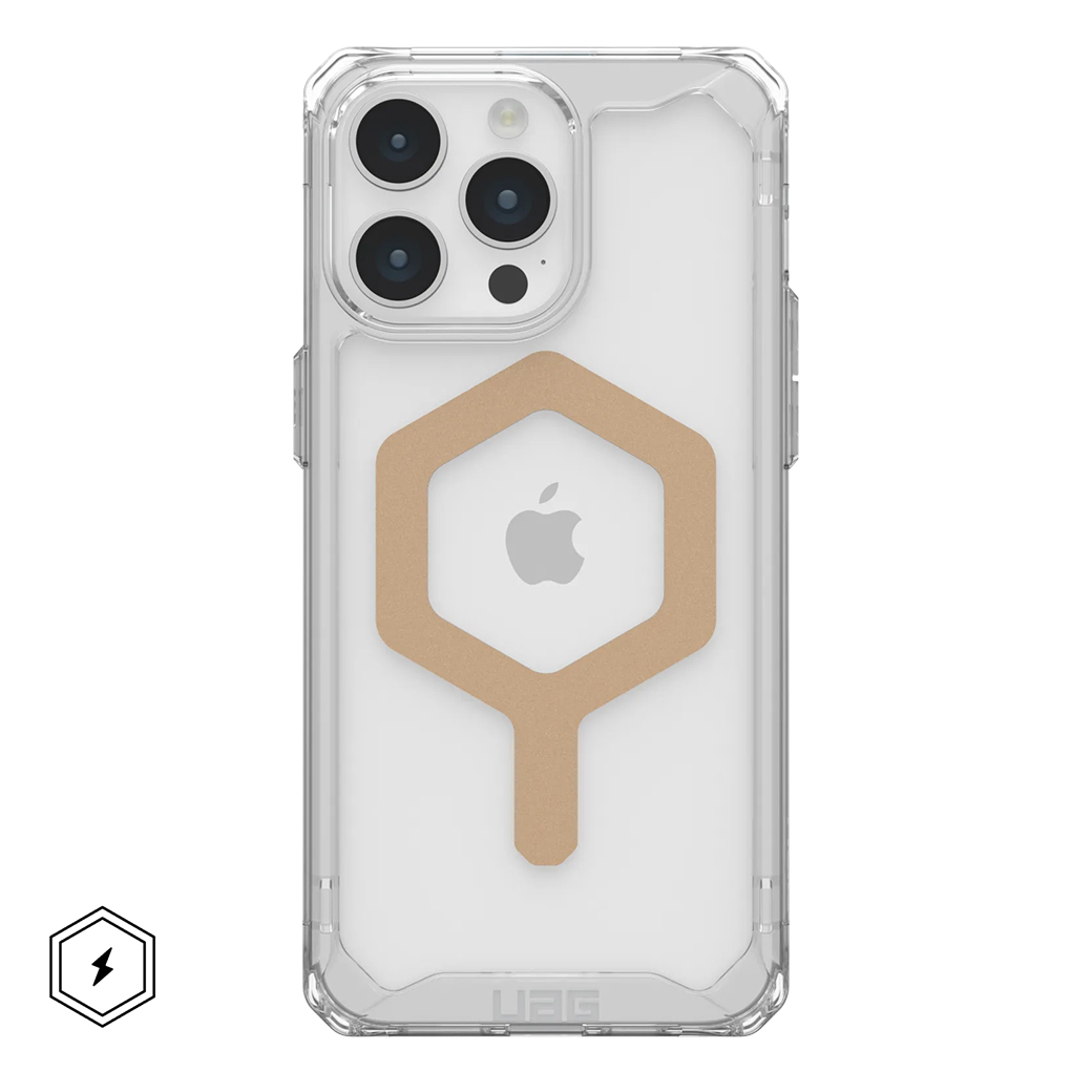 UAG รุ่น Plyo MagSafe - เคส iPhone 15 Pro Max - Ice/Gold