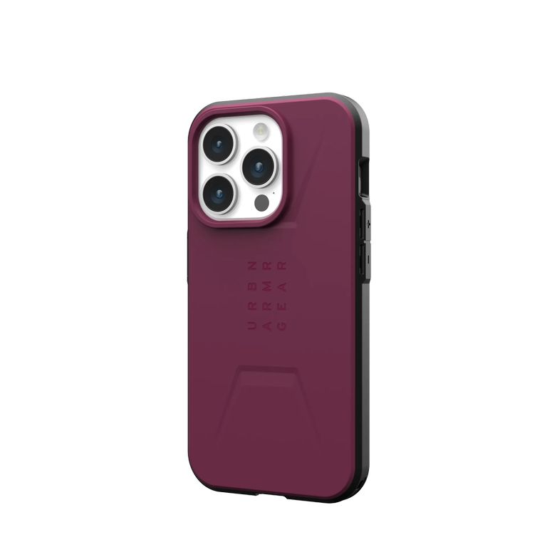 UAG รุ่น Civilian MagSafe - เคส iPhone 15 Pro - สี Bordeaux