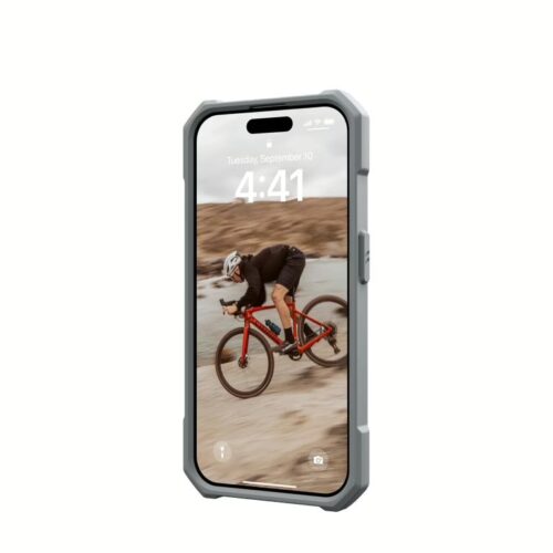 UAG รุ่น Essential Armor MagSafe - เคส iPhone 15 Pro - สี Silver - Image 6