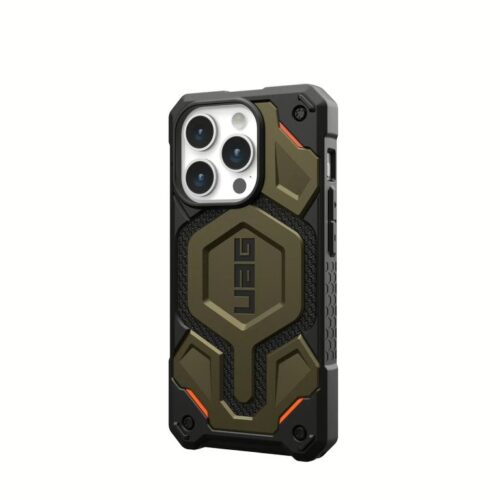 UAG รุ่น Monarch Pro - เคส iPhone 15 Pro - สี Kevlar Element Green - Image 5