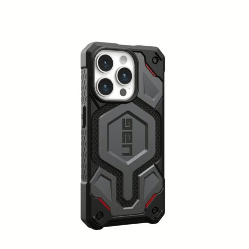 UAG รุ่น Monarch Pro - เคส iPhone 15 Pro - สี Kevlar Silver - Image 3