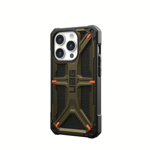 UAG รุ่น Monarch - เคส iPhone 15 Pro - สี Kevlar Element Green - Image 3