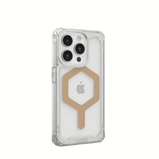 UAG รุ่น Plyo MagSafe - เคส iPhone 15 Pro - Ice/Gold - Image 3