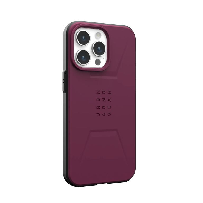 UAG รุ่น Civilian MagSafe - เคส iPhone 15 Pro Max - สี Bordeaux