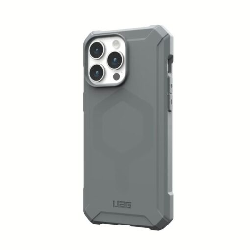 UAG รุ่น Essential Armor MagSafe - เคส iPhone 15 Pro Max - สี Silver - Image 5