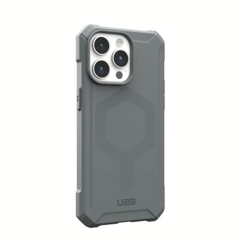 UAG รุ่น Essential Armor MagSafe - เคส iPhone 15 Pro Max - สี Silver - Image 3