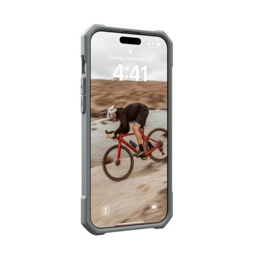 UAG รุ่น Essential Armor MagSafe - เคส iPhone 15 Pro Max - สี Silver - Image 6