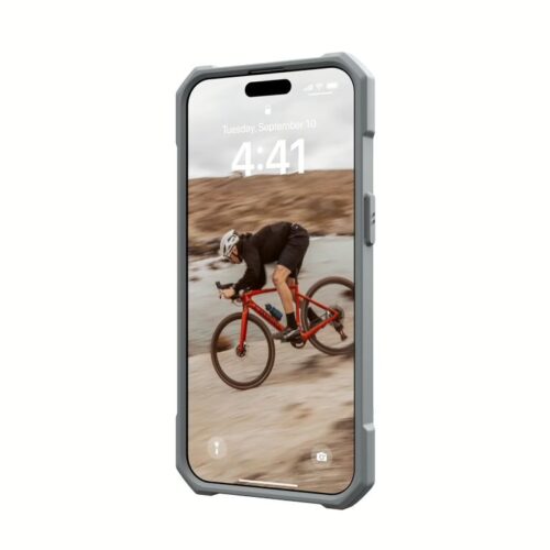 UAG รุ่น Essential Armor MagSafe - เคส iPhone 15 Pro Max - สี Silver - Image 4