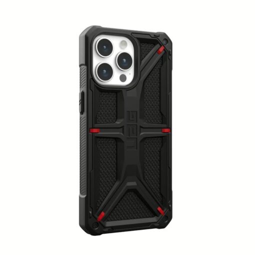 UAG รุ่น Monarch - เคส iPhone 15 Pro Max - สี Kevlar Black - Image 6