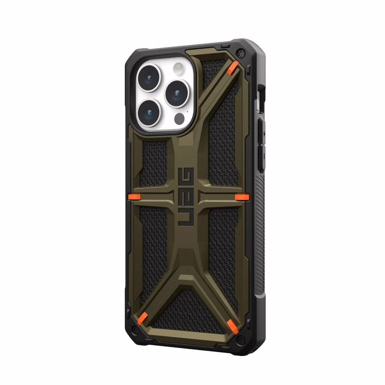 UAG รุ่น Monarch - เคส iPhone 15 Pro Max - สี Kevlar Element Green