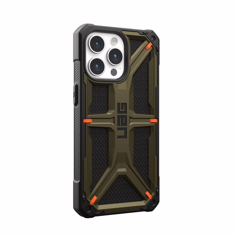 UAG รุ่น Monarch - เคส iPhone 15 Pro Max - สี Kevlar Element Green