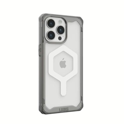 UAG รุ่น Plyo MagSafe - เคส iPhone 15 Pro Max - สี Ash/White - Image 3