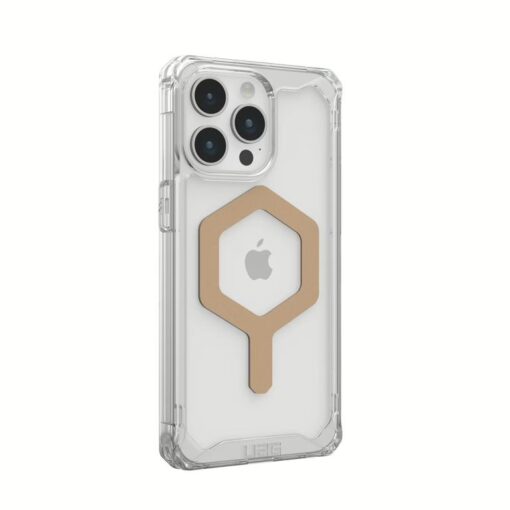 UAG รุ่น Plyo MagSafe - เคส iPhone 15 Pro Max - Ice/Gold - Image 3
