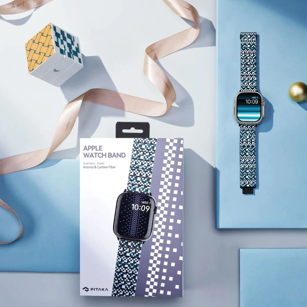 Pitaka รุ่น Dreamland Chroma Carbon Band - สายนาฬิกา Apple Watch Sizes 49/45/44/42/41/40/38mm - สี Mosaic
