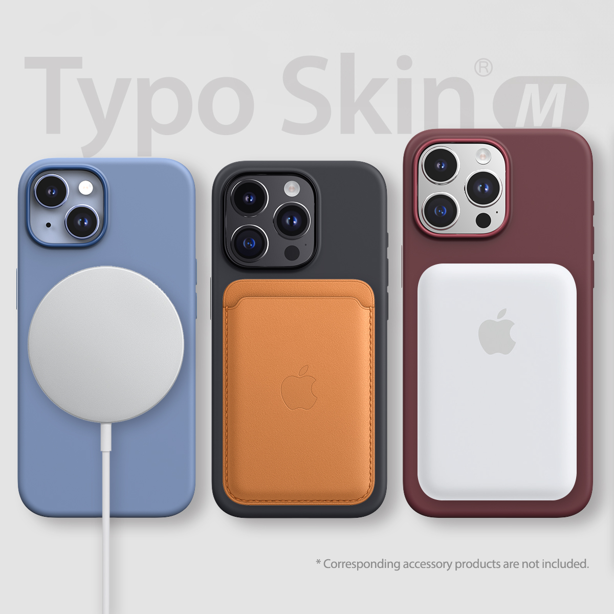 Araree รุ่น Typo Skin M - เคส iPhone 15 Pro - สี Deep Red
