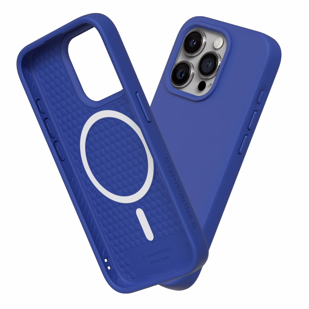 Rhinoshield รุ่น SolidSuit (MagSafe) - เคส iPhone 15 Pro Max - สี Classic Burberry Blue