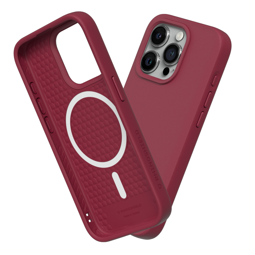 Rhinoshield รุ่น SolidSuit (MagSafe) - เคส iPhone 15 Pro Max - สี Classic New Red