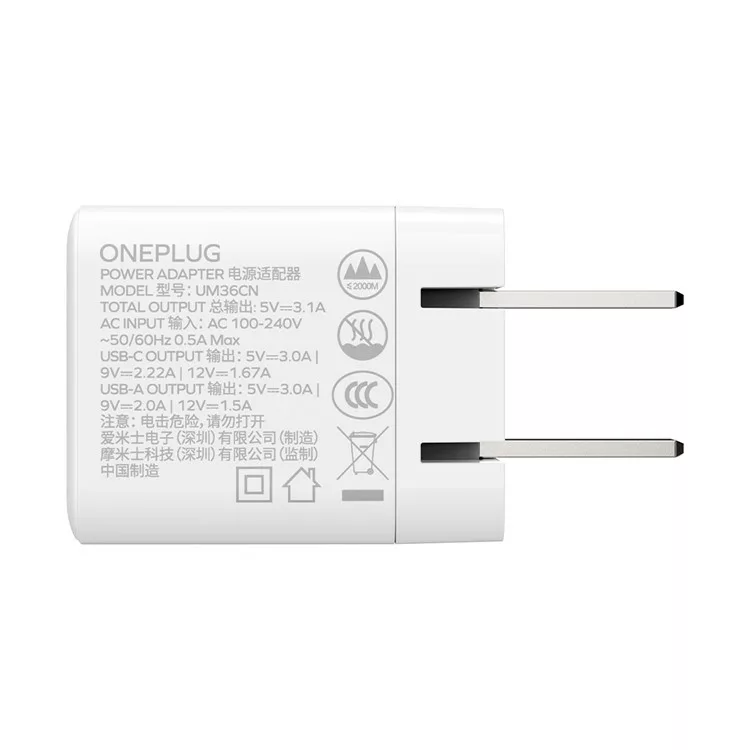 Momax หัวชาร์จ รุ่น ONE Plug อแดปเตอร์ 2 พอร์ต Type-C + USB Fast Charge 20W - สี White 2 Momax หัวชาร์จ รุ่น ONE Plug อแดปเตอร์ 2 พอร์ต Type-C + USB Fast Charge 20W - สี White