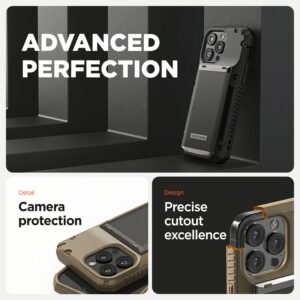 VRS รุ่น Damda Glide Pro - เคส iPhone 15 Pro Max - สี Black Groove