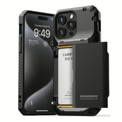VRS รุ่น Damda Glide Pro - เคส iPhone 15 Pro Max - สี Black Groove