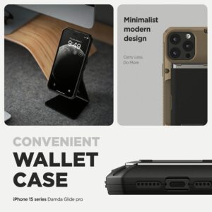 VRS รุ่น Damda Glide Pro - เคส iPhone 15 Pro Max - สี Black Groove