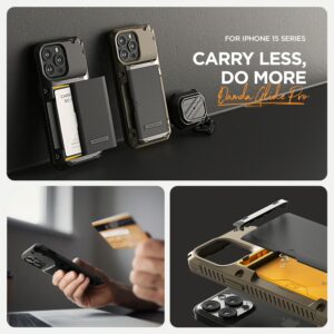 VRS รุ่น Damda Glide Pro - เคส iPhone 15 Pro Max - สี Black Groove