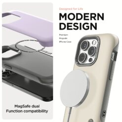 VRS รุ่น Magsafe Terra Guard Modern - เคส iPhone 15 Pro - สี Sand Stone Grey