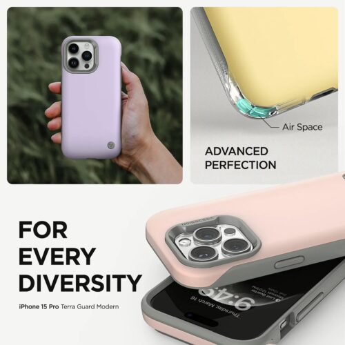 VRS รุ่น Magsafe Terra Guard Modern - เคส iPhone 15 Pro - สี Matt Black - Image 5