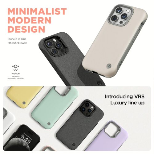 VRS รุ่น Magsafe Terra Guard Modern - เคส iPhone 15 Pro - สี Matt Black - Image 6