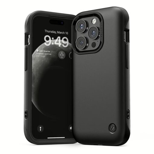 VRS รุ่น Magsafe Terra Guard Modern - เคส iPhone 15 Pro - สี Matt Black