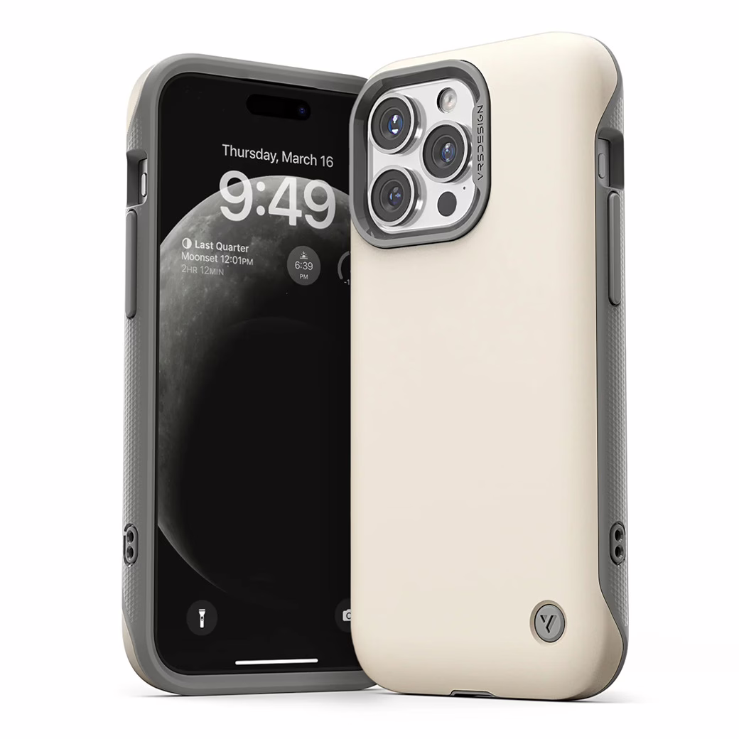 VRS รุ่น Magsafe Terra Guard Modern - เคส iPhone 15 Pro Max - สี Cream