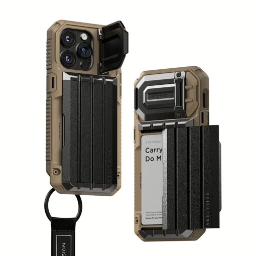 VRS รุ่น Damda Glide Ultimate - เคส iPhone 15 Pro Max - สี Khaki - Image 2