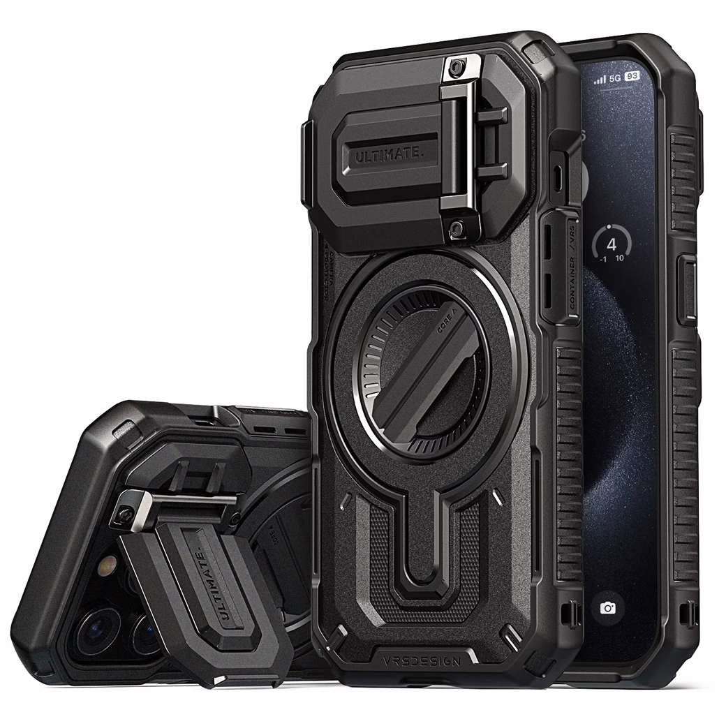 VRS รุ่น Magsafe Terraguard Ultimate - เคส iPhone 15 Pro - สี Black