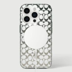 Coach รุ่น Protective with MagSafe - เคส iPhone 15 Pro - ลาย Signature C Ombre Deep Forest