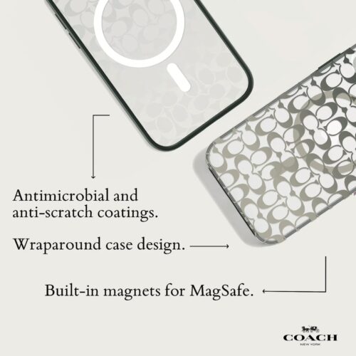 Coach รุ่น Protective with MagSafe - เคส iPhone 15 Pro - ลาย Signature C Ombre Deep Forest - Image 5