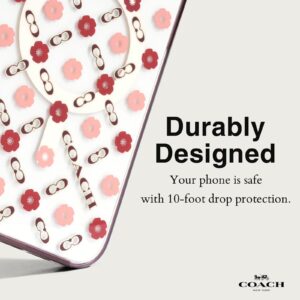 Coach รุ่น Protective with MagSafe - เคส iPhone 15 Pro - ลาย Tea Rose 9 Coach รุ่น Protective with MagSafe - เคส iPhone 15 Pro - ลาย Tea Rose