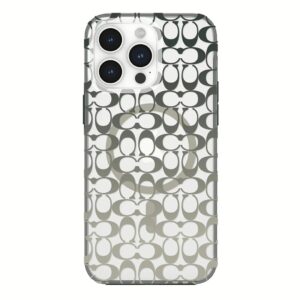 Coach รุ่น Protective with MagSafe - เคส iPhone 15 Pro Max - ลาย Signature C Ombre Deep Forest