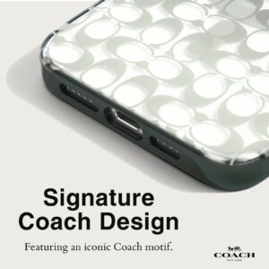 Coach รุ่น Protective with MagSafe - เคส iPhone 15 Pro Max - ลาย Signature C Ombre Deep Forest