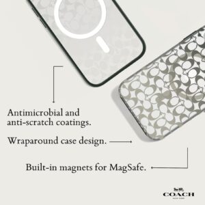 Coach รุ่น Protective with MagSafe - เคส iPhone 15 Pro Max - ลาย Signature C Ombre Deep Forest