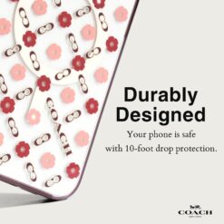 Coach รุ่น Protective with MagSafe - เคส iPhone 15 Pro Max - ลาย Tea Rose