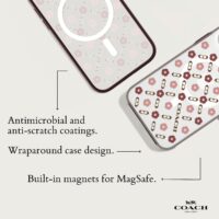 Coach รุ่น Protective with MagSafe - เคส iPhone 15 Pro Max - ลาย Tea Rose