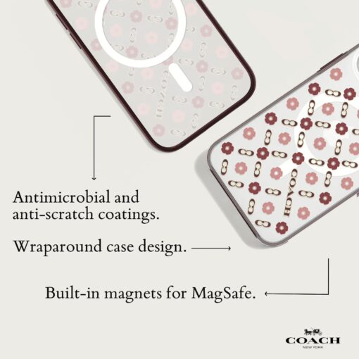 Coach รุ่น Protective with MagSafe - เคส iPhone 15 Pro Max - ลาย Tea Rose - Image 5