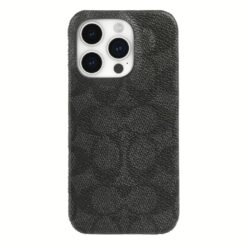 Coach รุ่น Slim Wrap - เคส iPhone 15 Pro - ลาย Signature C Charcoal